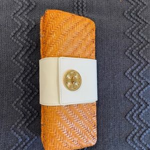 Tory Burch Saffiano trimmed - white/rattan